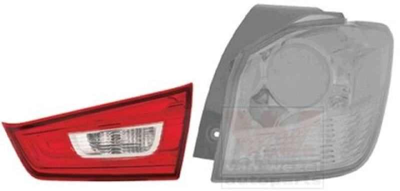 Image of VAN WEZEL 3201934 Rear light Inner Section, without bulb holder, Right, W16W Combination Rearlight (391)
