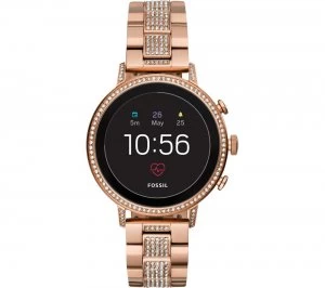 Image of Fossil Q Venture - Rose Gold & Grey, Silicone Strap, Stainless Steel