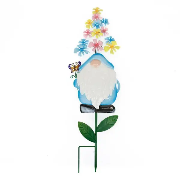 Image of Streetwize Solar Powered Gnome Stake Light - Blue - Blue H58cm