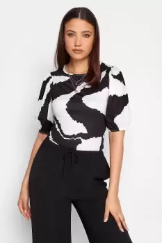 Tall Printed Puff Sleeve Top