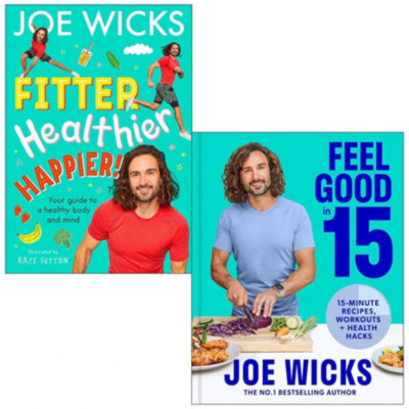 Image of BOOKS4PEOPLE Joe Wicks Collection 2 Books Set (Fitter Healthier Happier And Feel Good In 15)