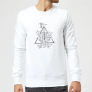 Image of Harry Potter Three Dragons White Sweatshirt - White - L