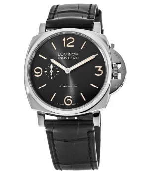 image of Panerai Luminor Due 45mm 3 Days Automatic Acciaio Leather Strap Mens Watch PAM00674 PAM00674