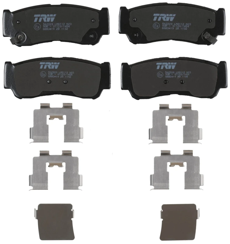 Image of TRW GDB3419 Brake pad set with acoustic wear warning, with accessories Brake Pad Set,disc brake (402)