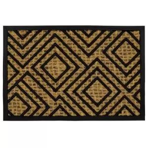 Image of JVL 40x60cm Alba Woven Tuffscrape Doormat - Diamond