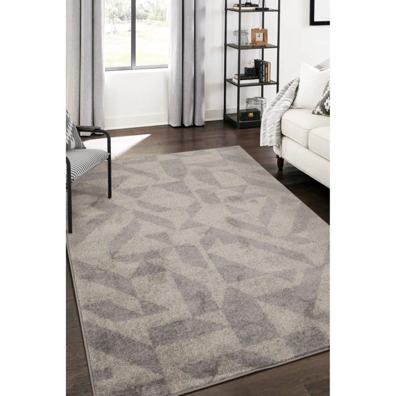 Image of Homemaker Juno Geometric Rug Grey Persian Rugs 120x170cm Grey 72586002125