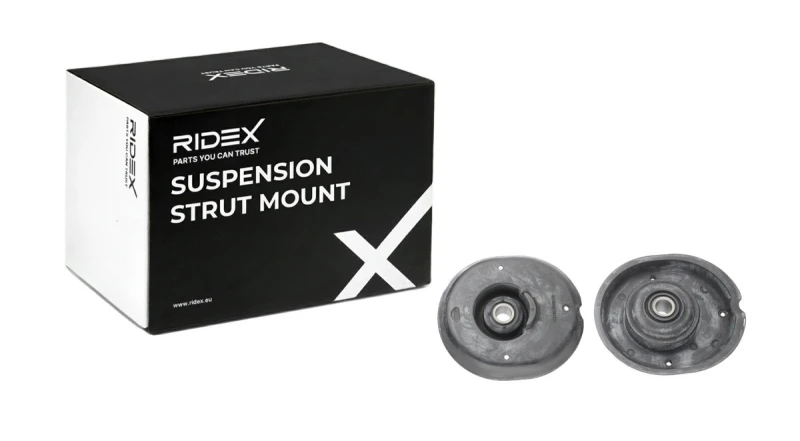 Image of RIDEX 1180S0908 Top strut mount Front Axle, without ball bearing Suspension Strut Support Bearing (1180)