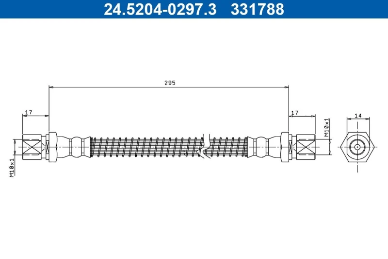 Image of Brake hose ATE 24.5204-0297.3