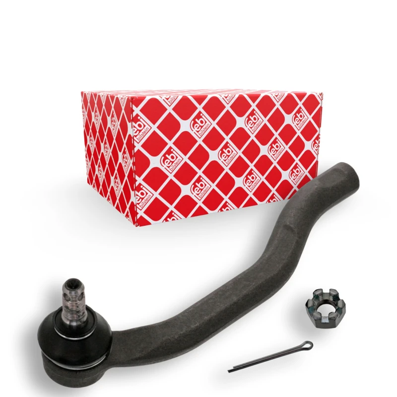 Image of FEBI BILSTEIN 42213 Track rod end Front Axle Left, with crown nut and split pin Tie Rod End (914)