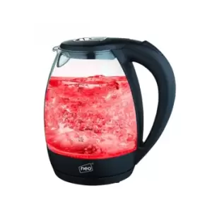 image of Neo 2200W 1.7 Litre Cordless LED Illuminated Electric Glass Jug Kettle - Red