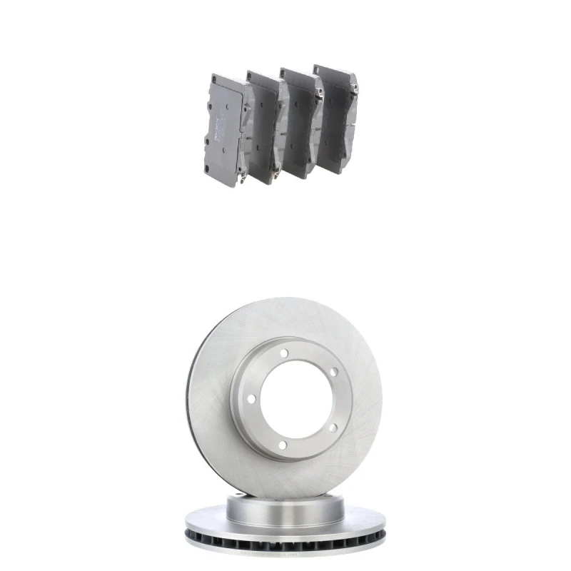 Image of RIDEX 3405B2671 Brake disc and pads set Front Axle, Brake Disc Type: internally vented Brake Set,disc brakes (3405)