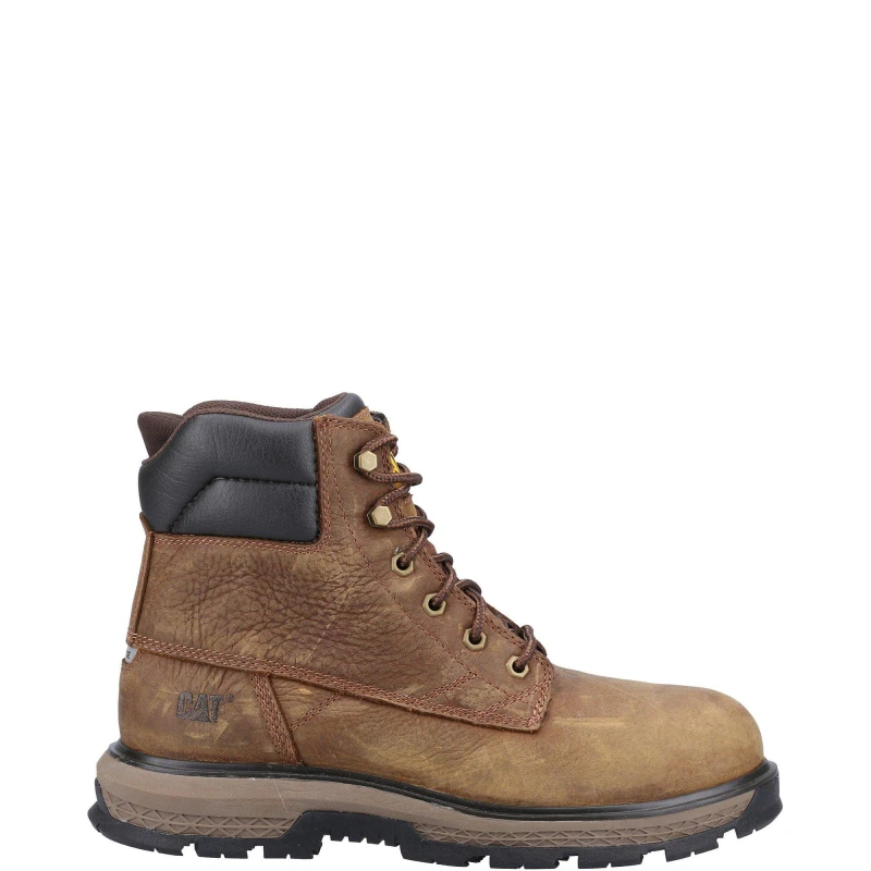 Image of CAT Workwear Mens Exposition 6'' Leather LaceUp Safety Boots UK Size 10 (EU 44) Pyramid CAT833-PYRAM-10