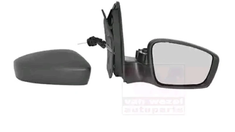 Image of VAN WEZEL 5701804 Wing mirror * HAGUS * Right, black, Control: cable pull, Rough Outside Mirror (50)