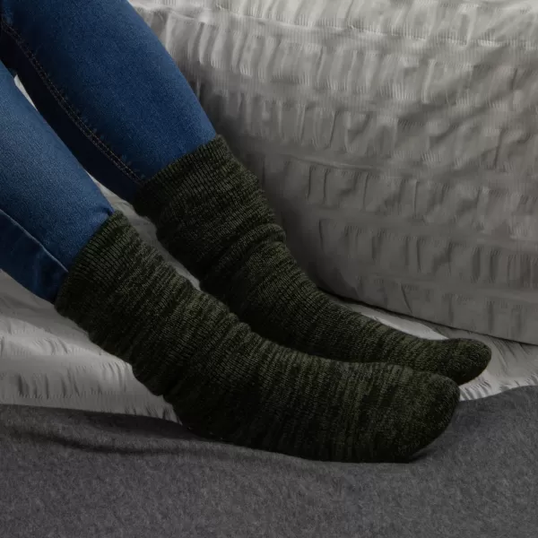 image of totes Recycled Thermal Original Slipper Socks Khaki (Green)