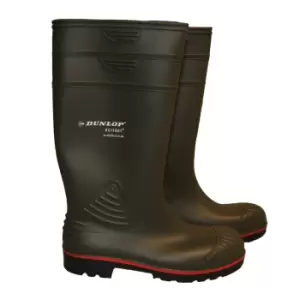 image of Dunlop Mens Acifort Heavy Duty Full Safety Wellies (8 UK) (Red/Brown)