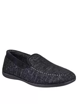 Image of Cotswold Stanley Slip-on Slippers - Black, Size 10, Men