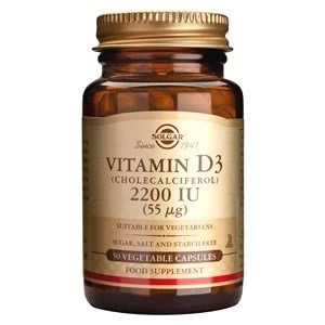Image of Solgar Vitamin D3 2200IU 55ug Vegetable Capsules 50 caps