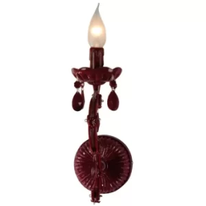 Marie Candle Wall Light Red