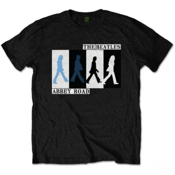 Image of The Beatles - Abbey Road Colours Crossing Mens XX-Large T-Shirt - Black