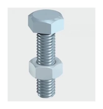 Image of 1030SNZP Hex Set and Hex Nut BZP 10 x 30mm Bag of 2 - Timco