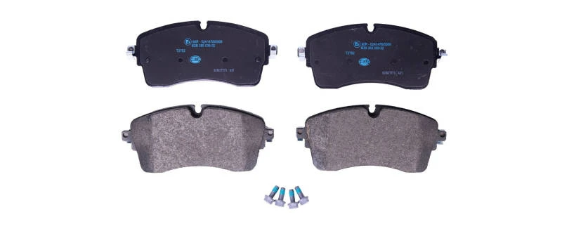 Image of HELLA 8DB 355 039-321 Brake pad set prepared for wear warning indicator, with brake caliper screws Brake Pad Set,disc brake (402)