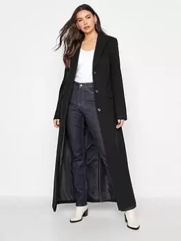 Long Tall Sally Longline Maxi Coat - Black, Size 20, Women