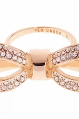 Image of Ted Baker Jewellery Olima Opulent Pave Bow Ring JEWEL TBJ1562-24-02ML