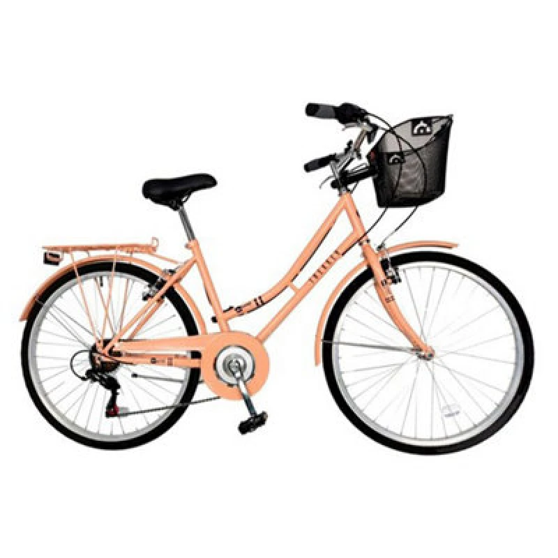 Image of Aurai Trekker Ladies Heritage Bike, 26" Wheel, 6 Speed - Peach Peach unisex