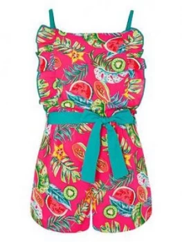 Image of Monsoon Inna Playsuit - Pink, Size 9-10 Years, Women
