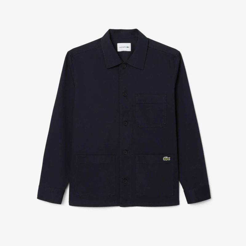 Image of Lacoste Mens Classic Collar Overshirt Abysm HDE male L