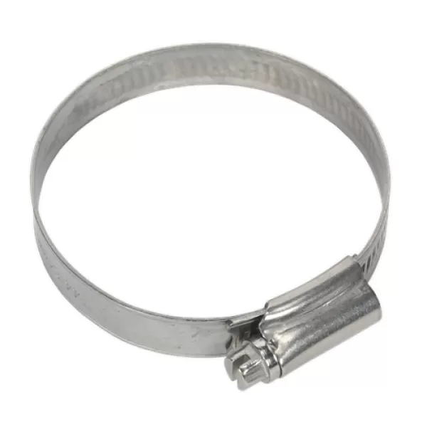 Image of Genuine SEALEY SHCSS2A Hose Clip Stainless Steel Ø44-64mm Pack of 10