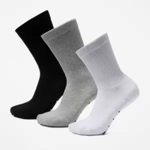 Timberland Stratham 3-pack Sport Crew Socks For Men In Multi-coloured Multicoloured, Size M