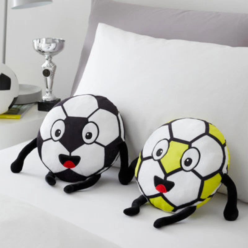 Image of Catherine Lansfield Forever Together Footballs Cushion MultiColoured