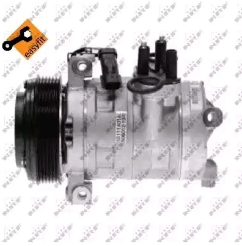 Image of NRF 32677 AC Compressor EASY FIT, PAG 100, with seal ring, with gaskets/seals Compressor,air conditioning (447)