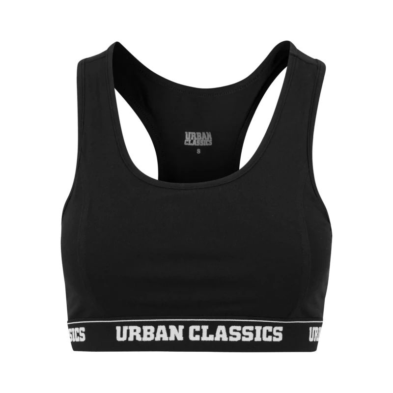Image of Urban Classics Woman's Urban Classic GT logo bra Noir Female 5XL