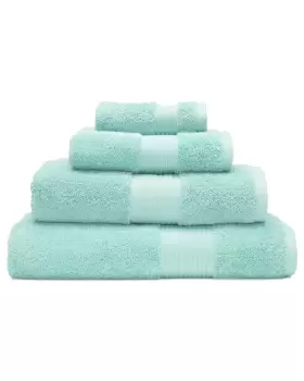 Image of Cotton Traders 2 Pack Pima Face Cloths in Green