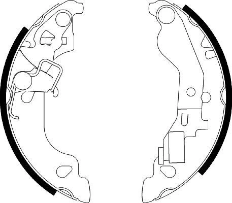 Image of HELLA Brake Shoe Set HELLA 8DB 355 002-571