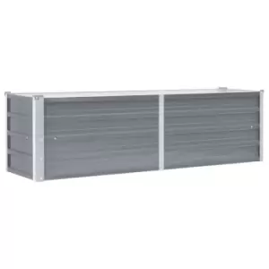 image of Vidaxl Garden Raised Bed Galvanised Steel 160x40x45cm Grey