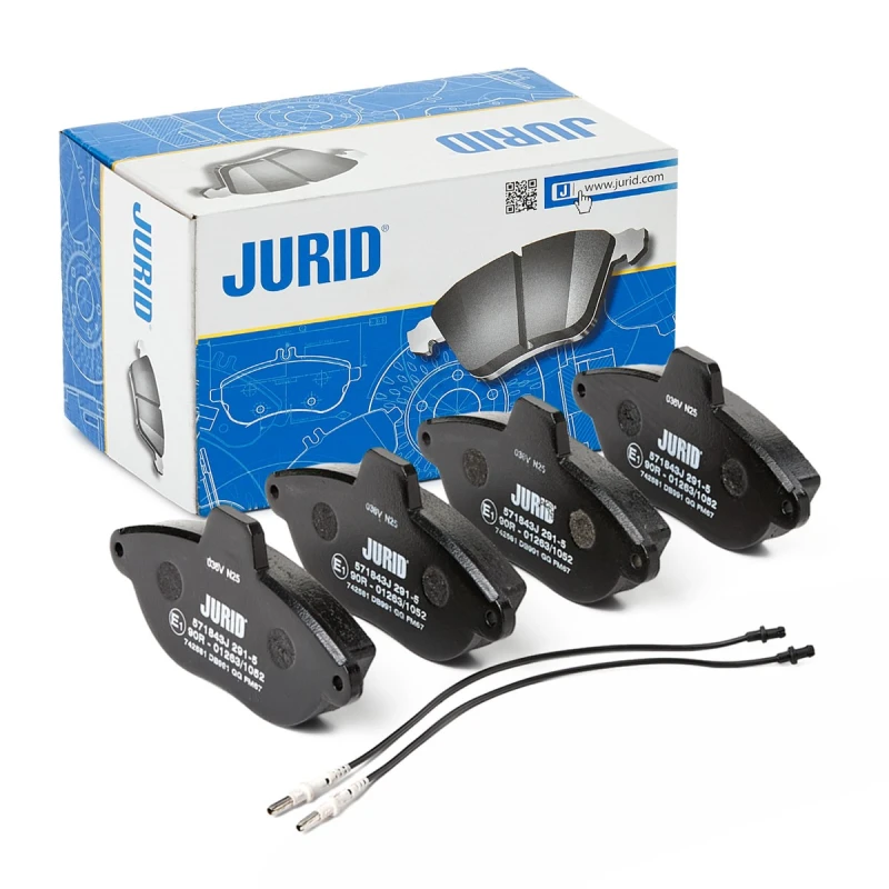Image of JURID 571843J Brake pad set incl. wear warning contact, without accessories Brake Pad Set,disc brake (402)
