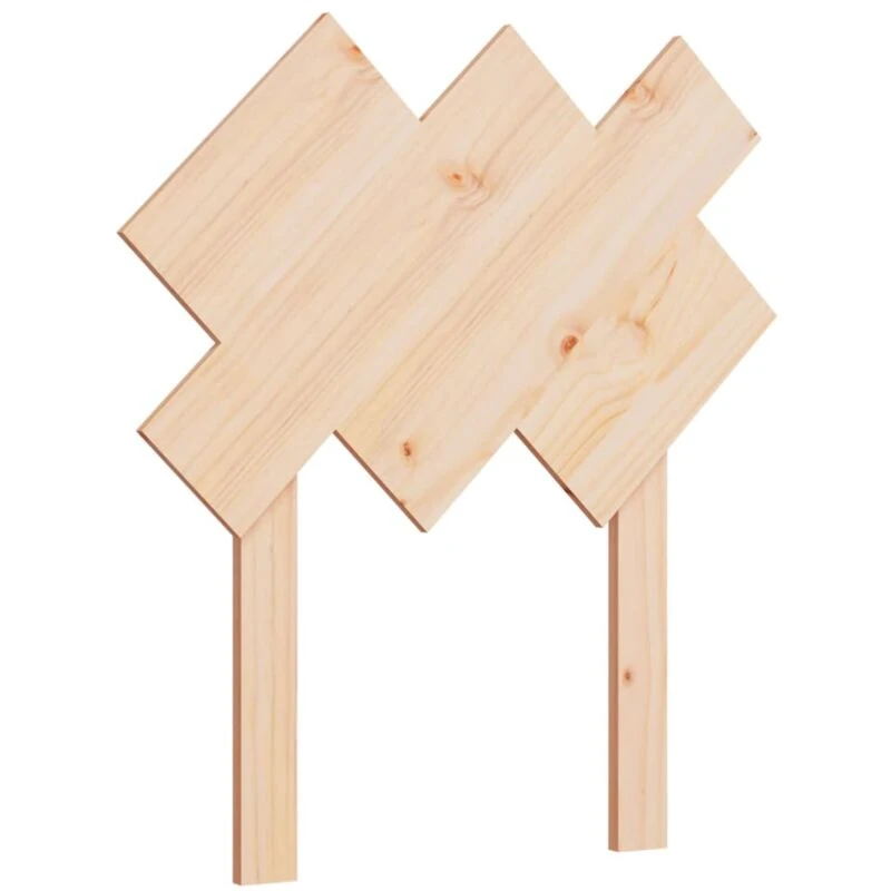 Image of Vidaxl Bed Headboard 72.5X3X81cm Solid Wood Pine, Brown 819195