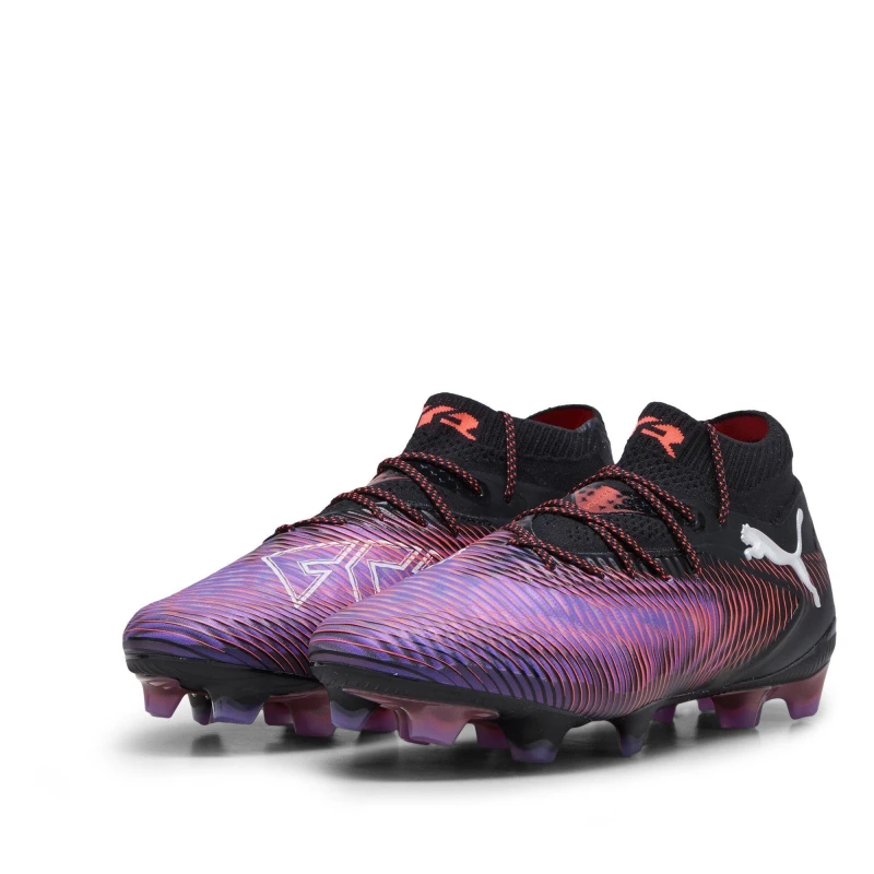 Image of Puma FUTURE 8 ULTIMATE Womens Firm Ground Football Boots Black/Purple female 3 (35.5)