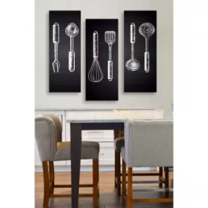 Image of MDF0063 Multicolor Decorative MDF Painting (3 Pieces)