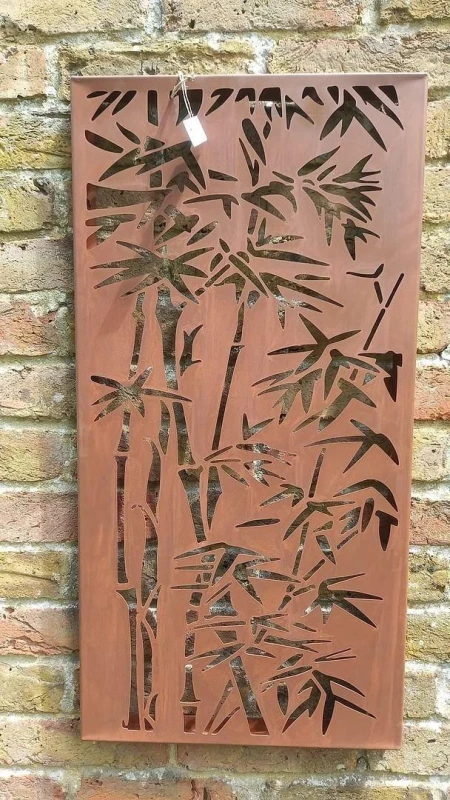 Image of Inspirational Gifting Bamboo Decorative Screen Wall Art Plaque 780mm Tall in Brown Brown Unisex
