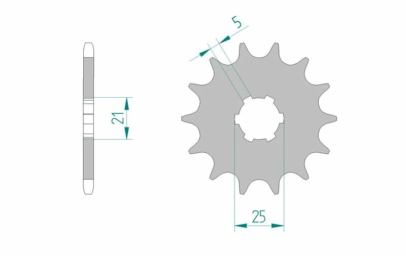 Image of AFAM 30300-14 Chain Pinion Steel Chain Pinion (5480)