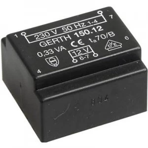 Image of PCB mount transformer 1 x 230 V 1 x 9 V AC 0.35 VA 38 mA