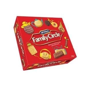 McVities Family Circle Biscuits Re-sealable Box 10 Varieties 620g