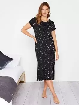 image of Long Tall Sally Cosmic Dreamer Maxi Nightdress - Black, Size 10-12, Women