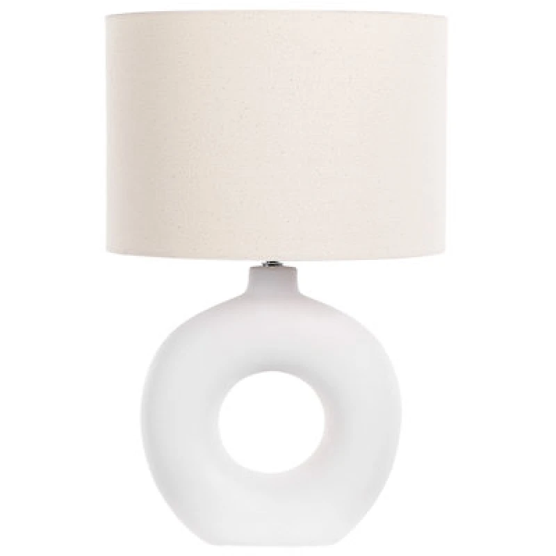 Image of Beliani Table Lamp Venta Ceramic White