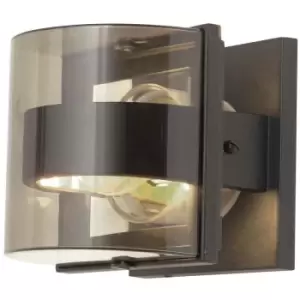 Image of Frida - 1 Light Indoor Small Wall Light Graphite IP54, E27 - Elstead