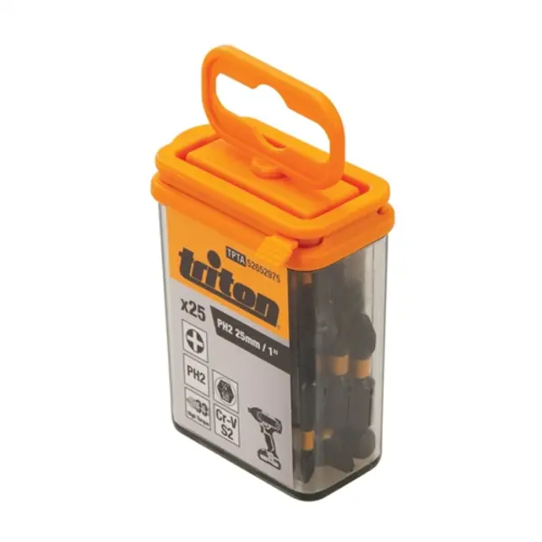 Image of Triton Phillips Screwdriver Impact Bit 25pk - PH2 25mm